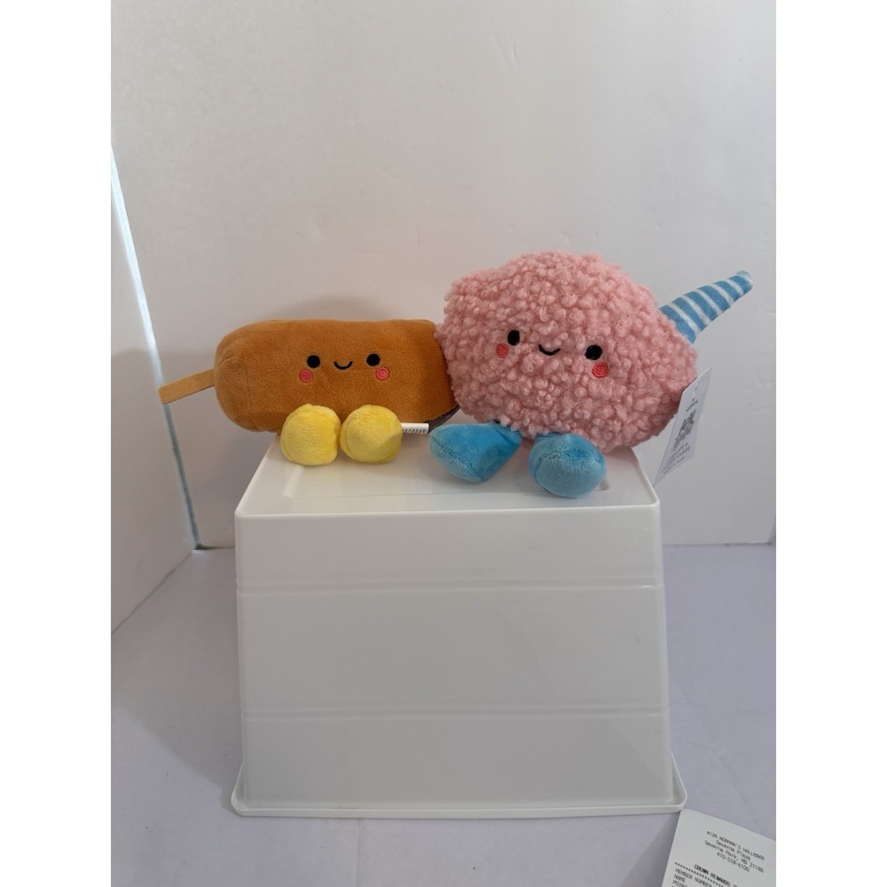 Hallmark Better Together Plush Corn Dog & Cotton Candy Magnetic Duo NEW NWT